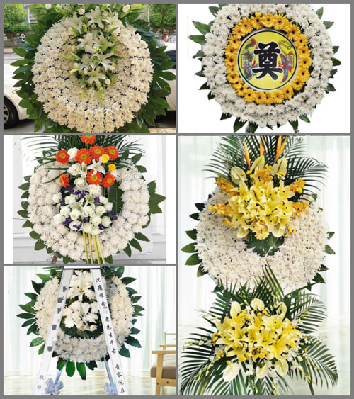 广东梅州市五华县安流镇河沿村花圈速递